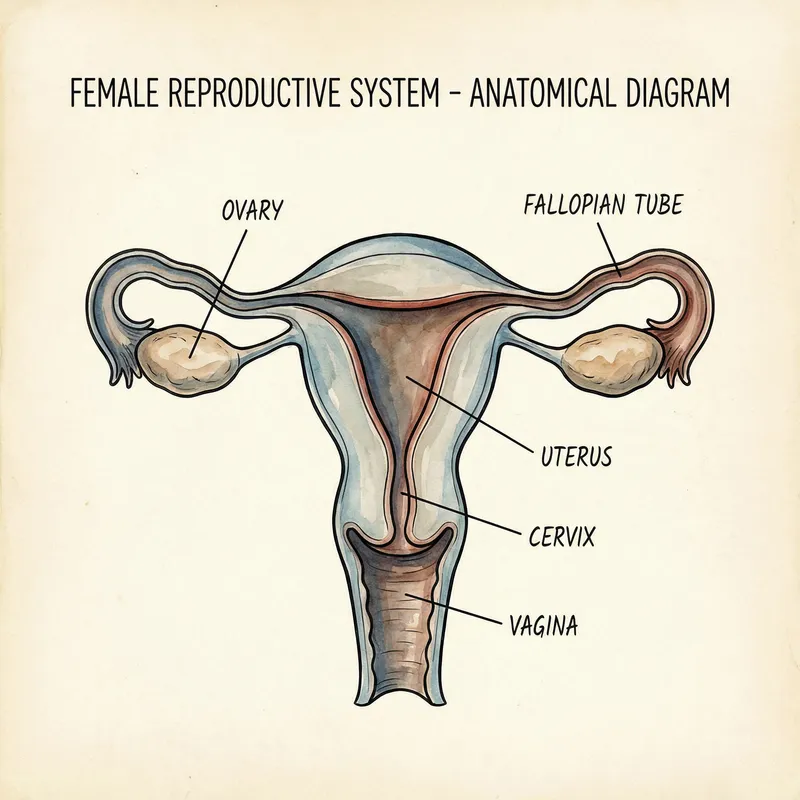 Female Reproductive System: Anatomical Illustration