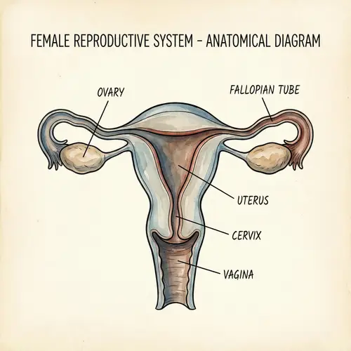 Female Reproductive System: Anatomical Illustration