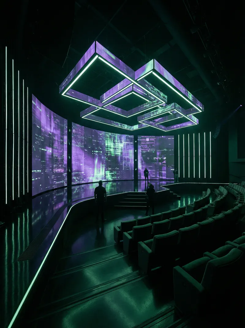 Luxury Modern Stage with LED Screen Decor