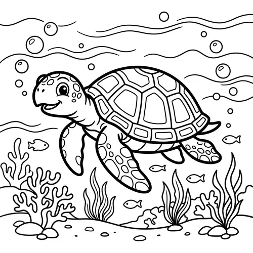Kids Coloring Book: Sea Turtle Fun