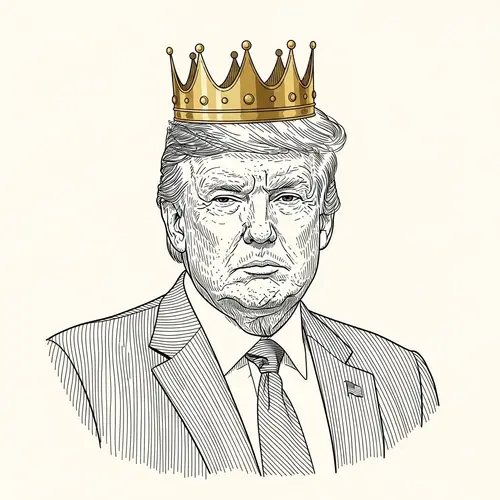 Trump Crowned: A Line Drawing Art