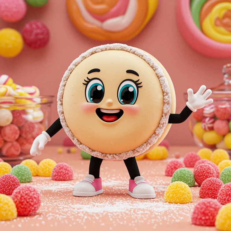 Innovative Alfajor Character Design for Sweet Shop