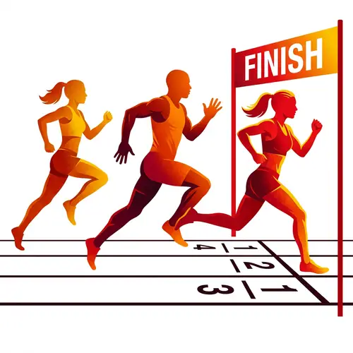 Running Competition Silhouettes of Athletes