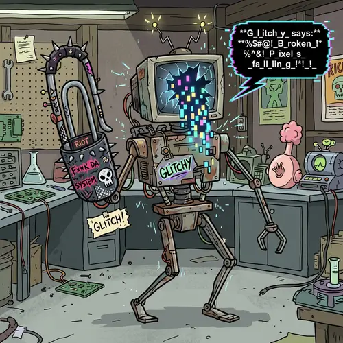 Glitchy: The Humanoid Robot from Rick & Morty