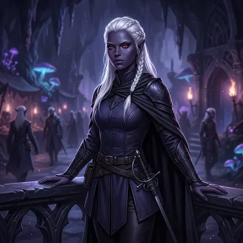 Captivating Drow Seductress: Mystery, Beauty, and Power