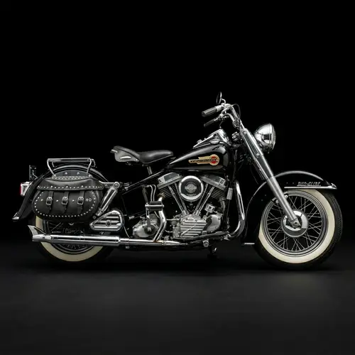 1955 Harley-Davidson Duo-Glide Motorcycle - Vintage Icon with Iconic Logo
