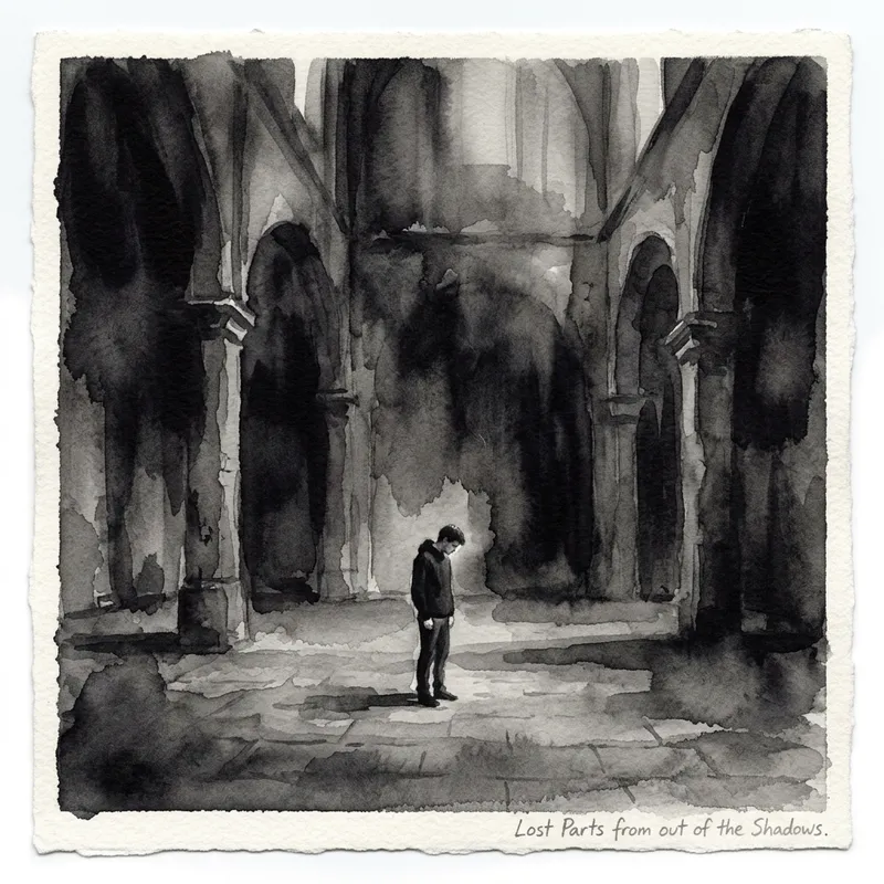 Lost Parts from out of the Shadows - Poetry Book Watercolors