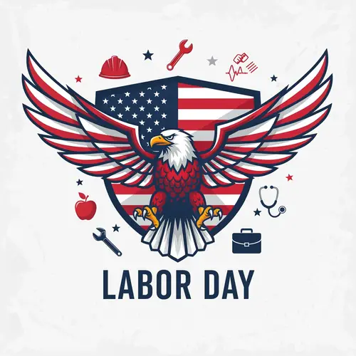 Cool American Labor Day Graphic Design