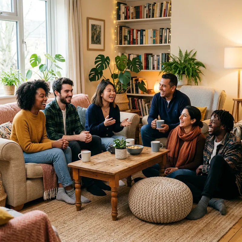 A Close-Knit Group of Six People Enjoying Each Other's Company A Close-Knit Group of Six People Enjoying Each Other's Company