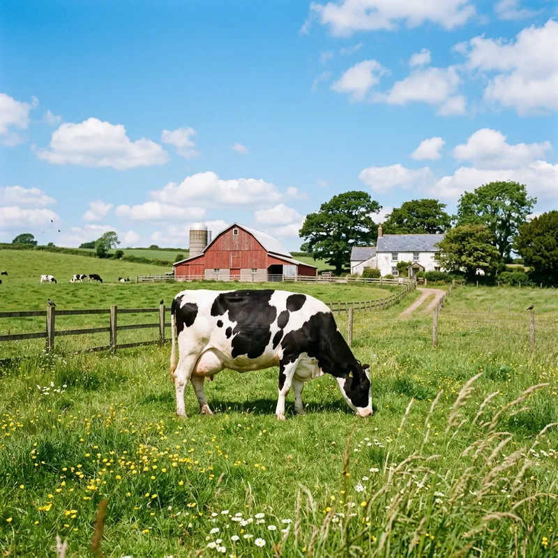 Organic Farm: Milk from Nature's Black and White Cow