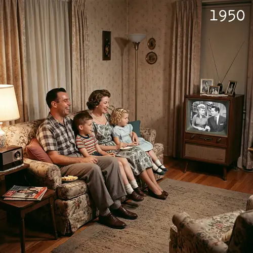 Family Life in the 1950s: A Nostalgic Scene