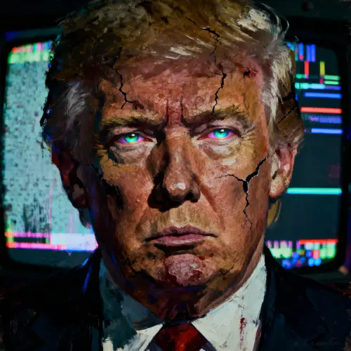 Donald Trump Oil Paint - Analog Horror Art