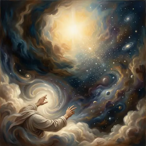 Genesis 1 Creation: Cosmic Birth with Stars and Galaxies