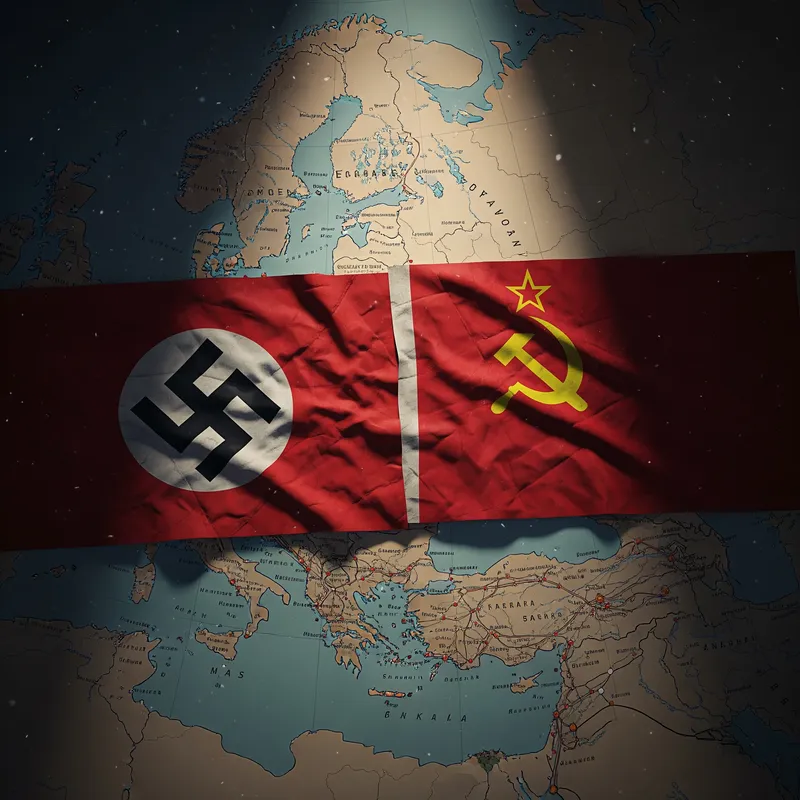 Dramatic WWII Eastern Front Scene Background