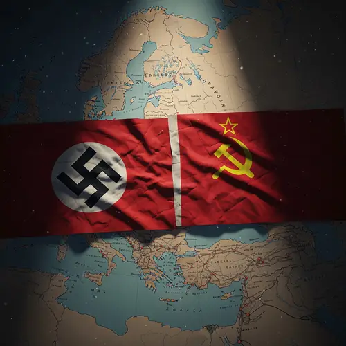 Dramatic WWII Eastern Front Scene Background