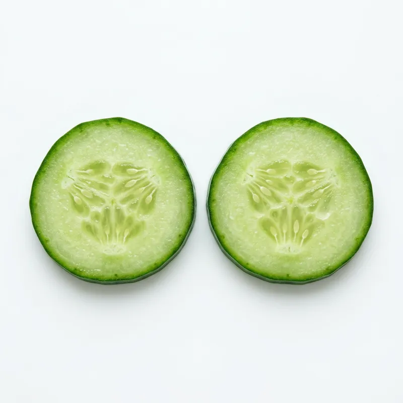 Slices of Fresh Cucumber in High-Key Lighting