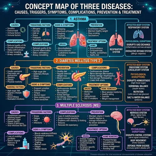 Understanding Three Diseases and Their Impact on Physiological Processes