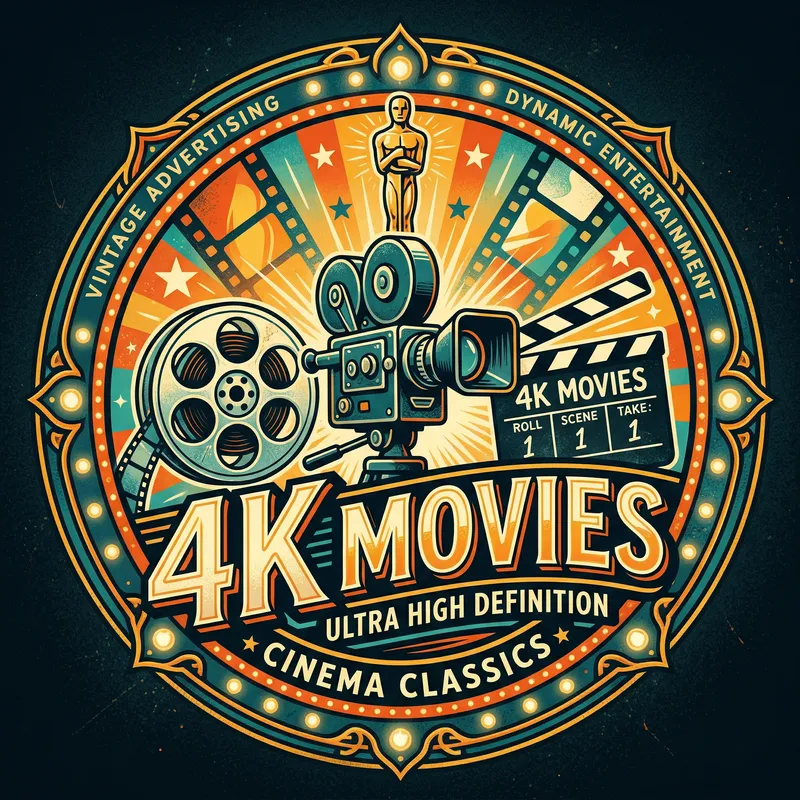Retro Logo Design for 4K Movies Company