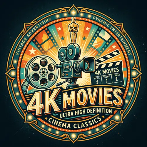 Retro Logo Design for 4K Movies Company