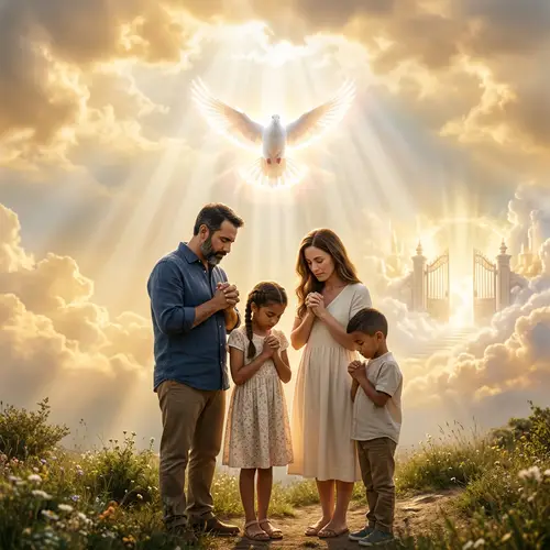 Glowing White Dove Symbolizing the Holy Spirit