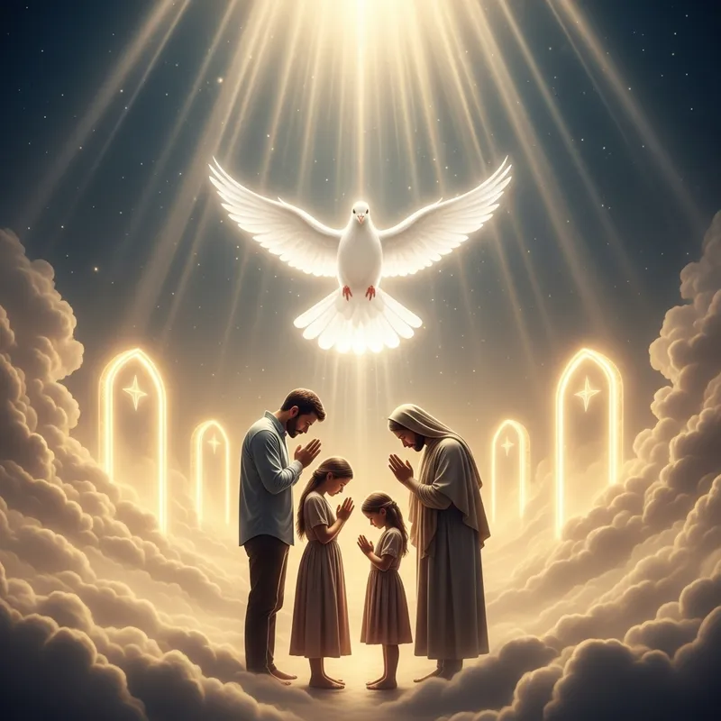 Glowing White Dove Symbolizing the Holy Spirit