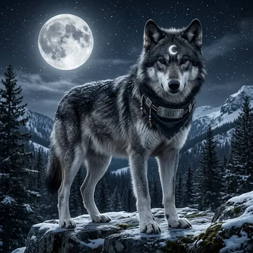 Majestic Wolf Inspired by Sasuke Uchiha
