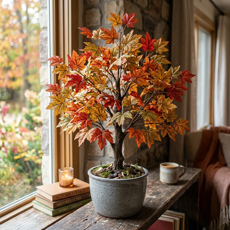 Realistic Maple Leaf Artificial Plant for Home Decor