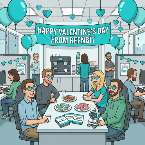 Humorous Valentine's Day Image for Reenbit IT Employees
