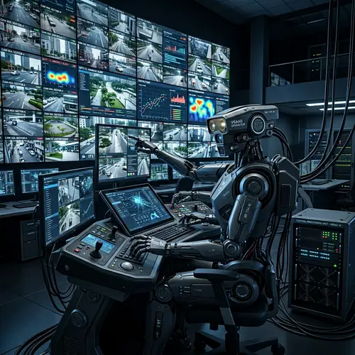 Robotic AI CCTV Operator in Control Room | Vsaas OperAItor