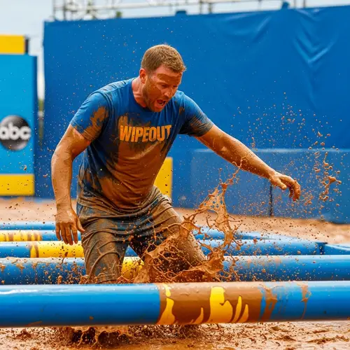Mud Mayhem on ABC's Wipeout Game Show