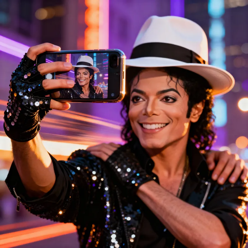 Selfie with Michael Jackson - Iconic Moment