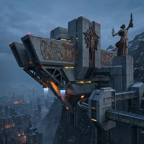 Futuristic Soviet-Style Sci-Fi Architecture | Industrial Design
