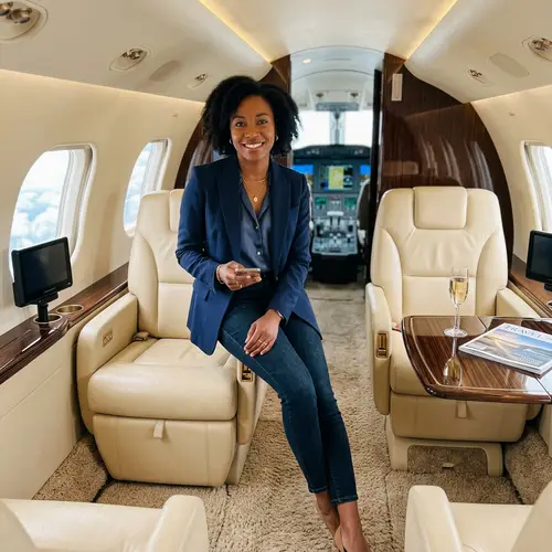 Luxurious Private Jet Experience Captured in Photo