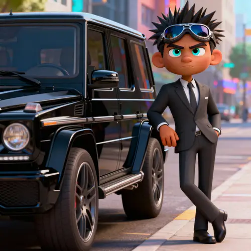 Cool Pixar Character in Aviator Sunglasses