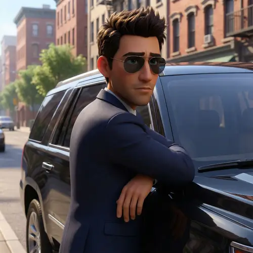 Cool Pixar Character in Aviator Sunglasses