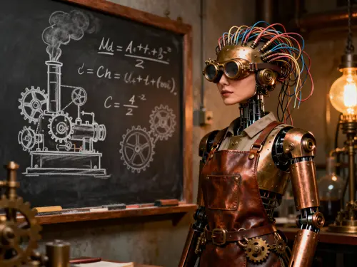 Steampunk Robot Scientist: A Unique Creation