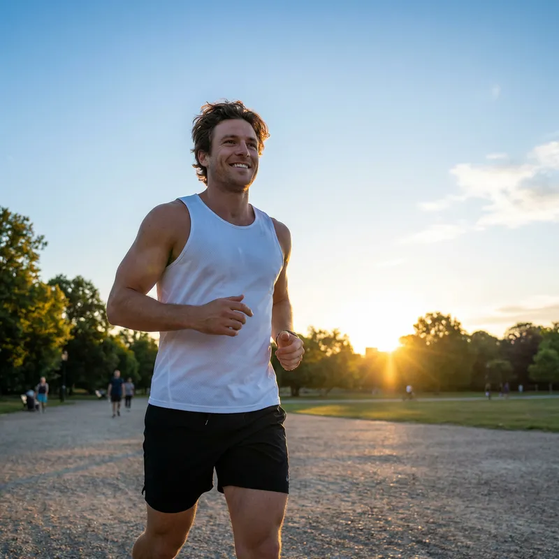 Hot man jogging in park at sunrise | Fitness lifestyle Hot man jogging in park at sunrise | Fitness lifestyle
