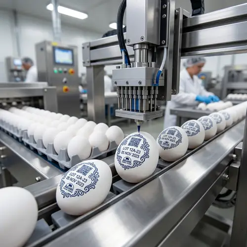 Food-Grade Ink Designs on Eggs for Market Traceability