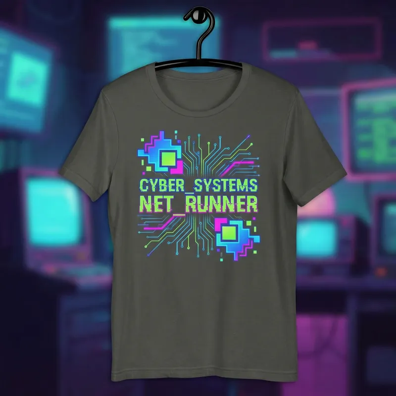 Futuristic Men's T-Shirt Design: 90s Aesthetic