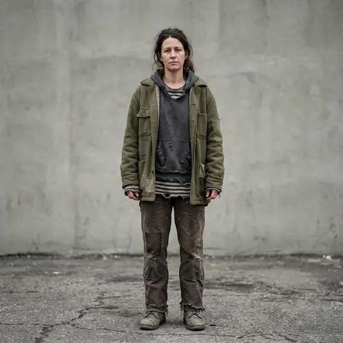 Generic Person in Raggy Outfit - Full Shot