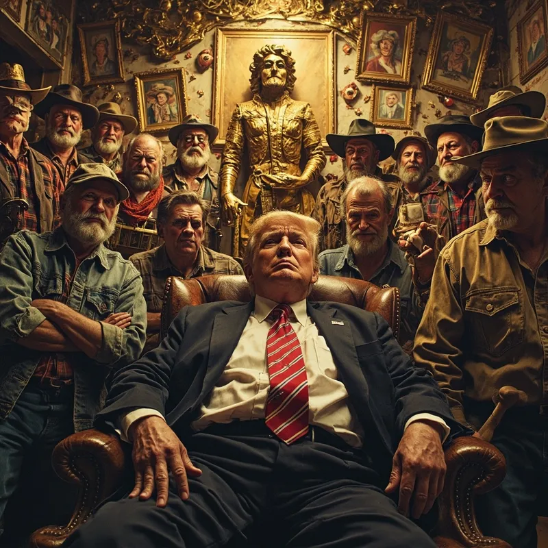 Trump's Unease in a Rural Shrine Scene