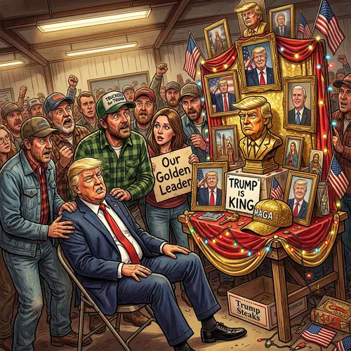 Trump's Unease in a Rural Shrine Scene