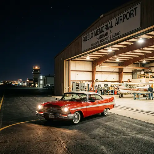 1958 Plymouth Fury Night Drive in Pueblo, Colorado
