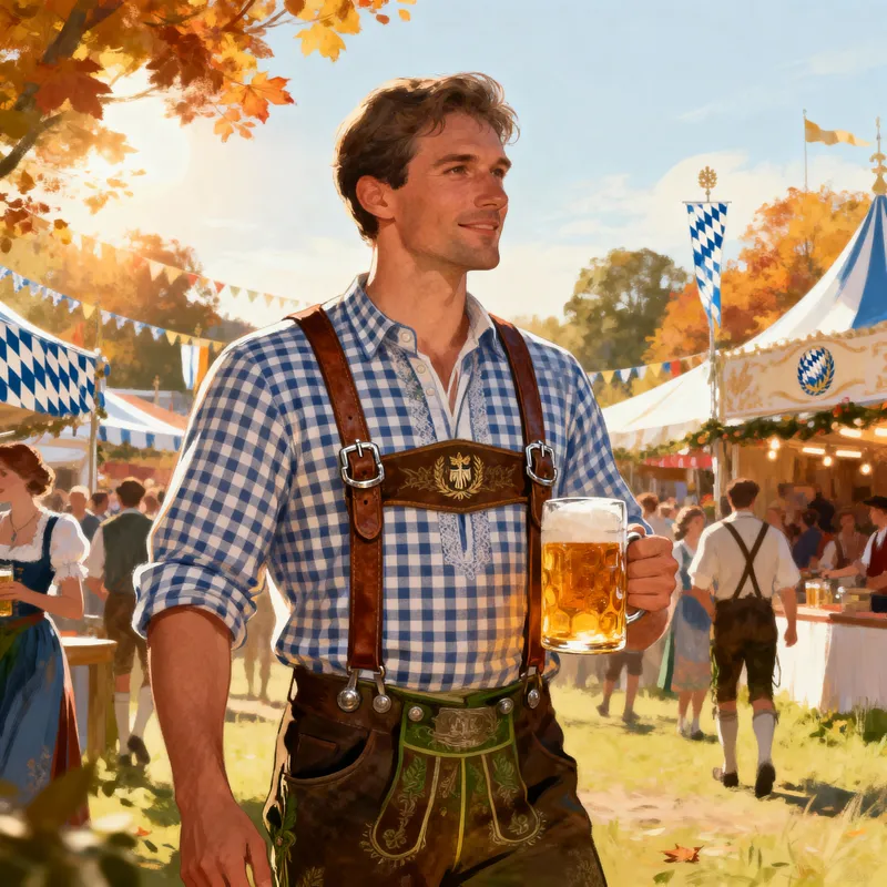 1860 Oktoberfest Lederhosenträger - Authentic Style