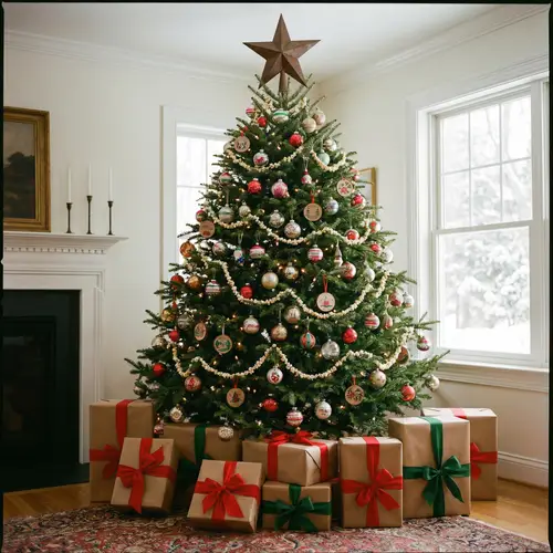 Stunning Christmas Tree with Gifts Beneath