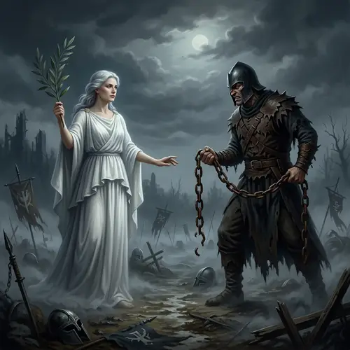 Symbolic Struggle Between Peace and Fascism | Dramatic Standoff