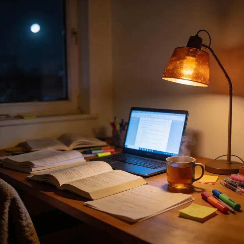 Late Night Study Desk Aesthetic Ideas