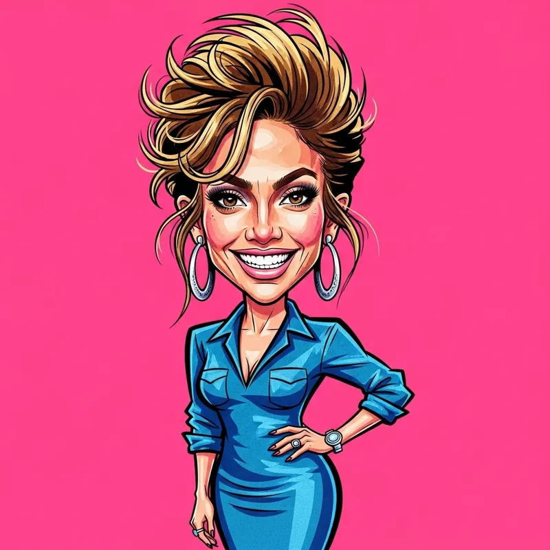 Funny Caricature of Jennifer Lopez
