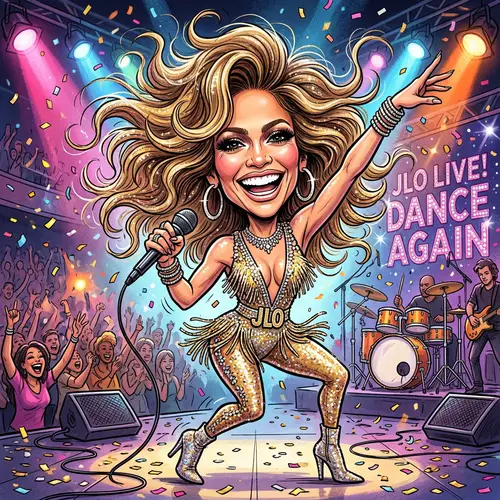 Funny Caricature of Jennifer Lopez