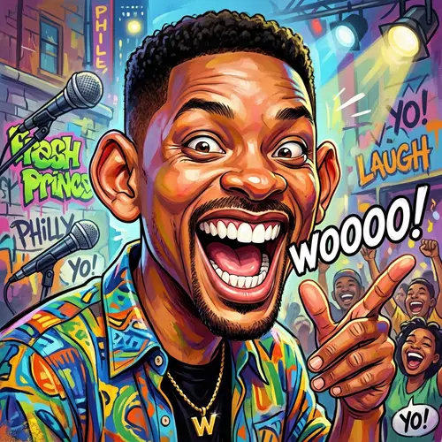 Will Smith Funny Face Caricature Art